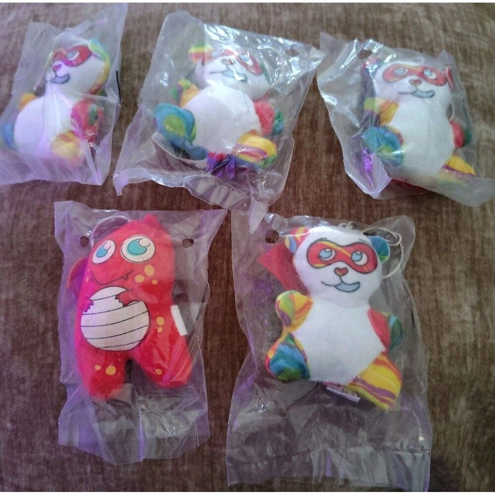 5 Soft Plush Characters Keychains American Heart Association